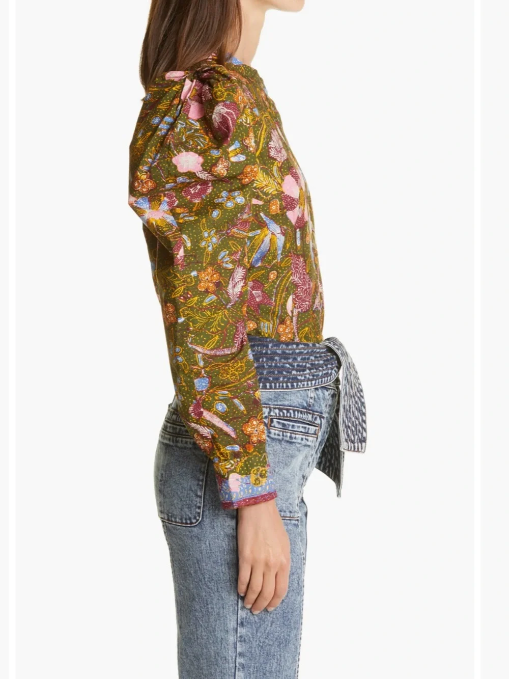 Ulla Johnson Willa Puff Sleeve Cotton Blouse Size 6